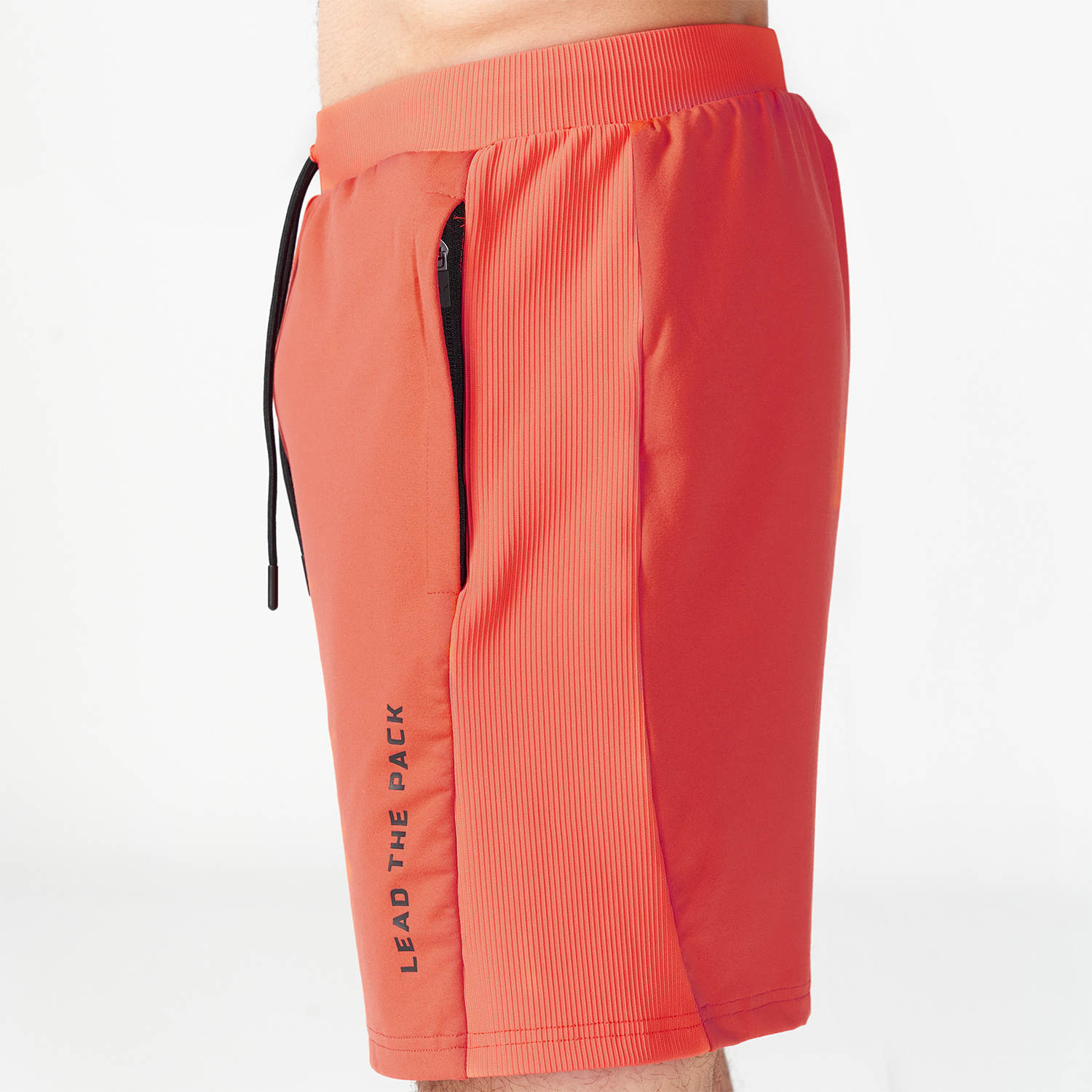 Statement Ribbed Flex Shorts - Paprika