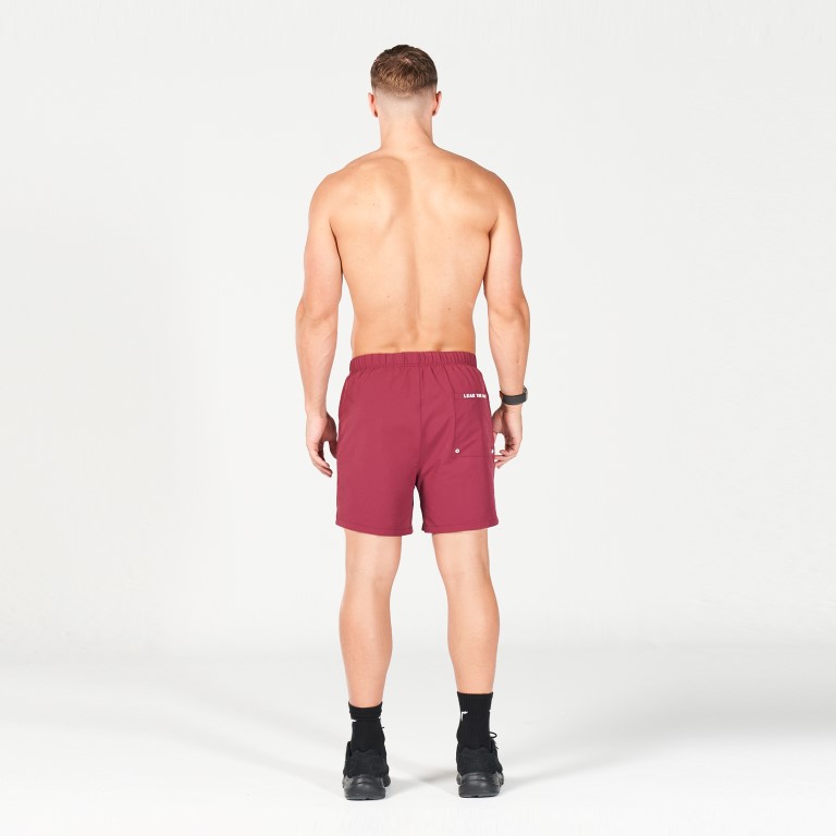 STATEMENT QUICK-DRY SHORTS - BURGUNDY