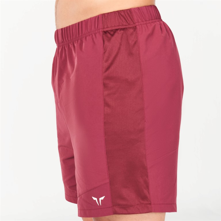 STATEMENT QUICK-DRY SHORTS - BURGUNDY