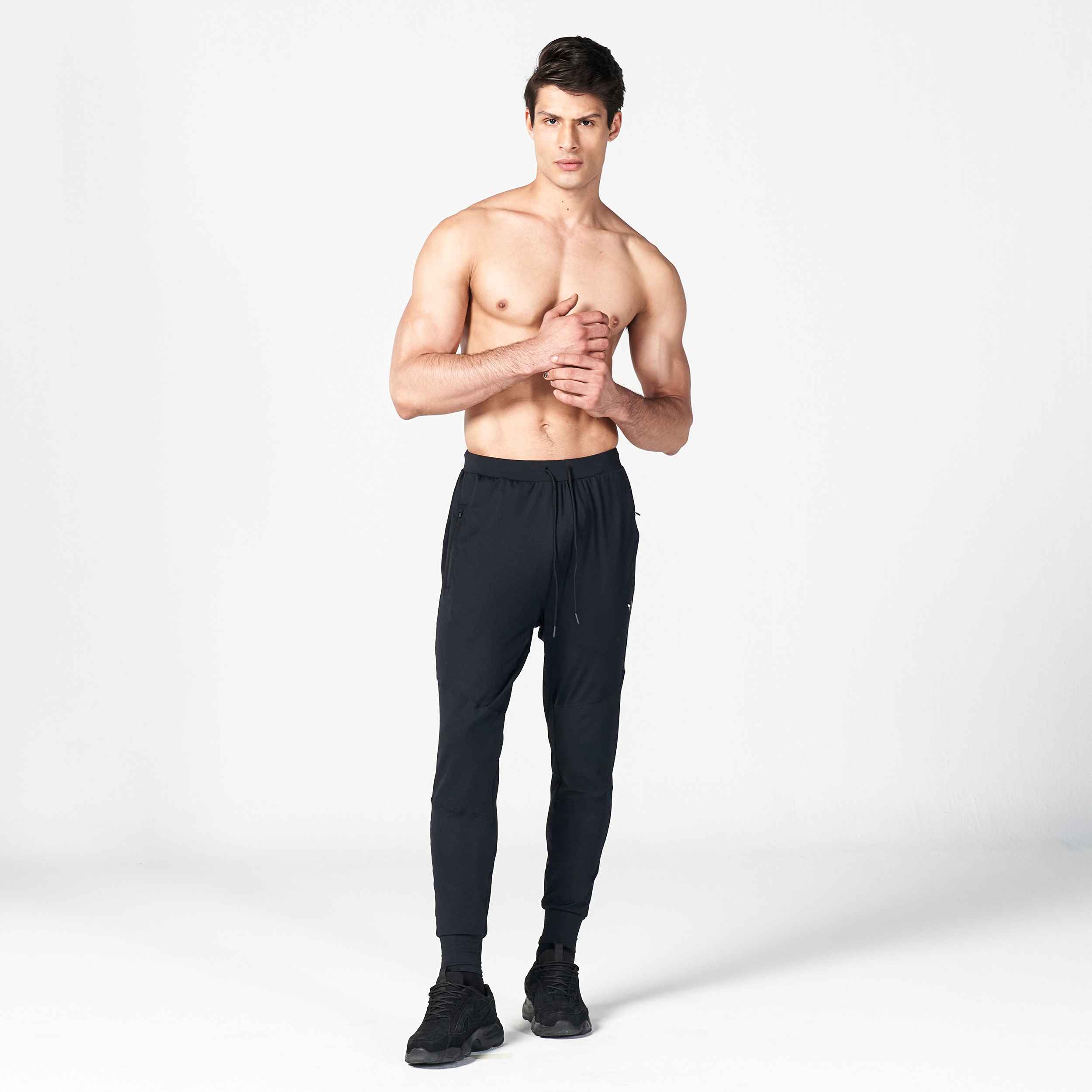 STATEMENT RIBBED JOGGERS REIMAGINED - BLACK