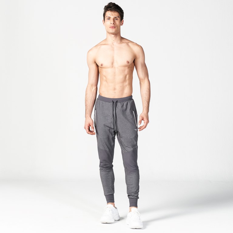 STATEMENT RIBBED JOGGERS REIMAGINED - GREY