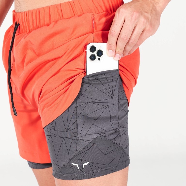 LIMITLESS 2-IN-1 5'' SHORTS - PAPRIKA