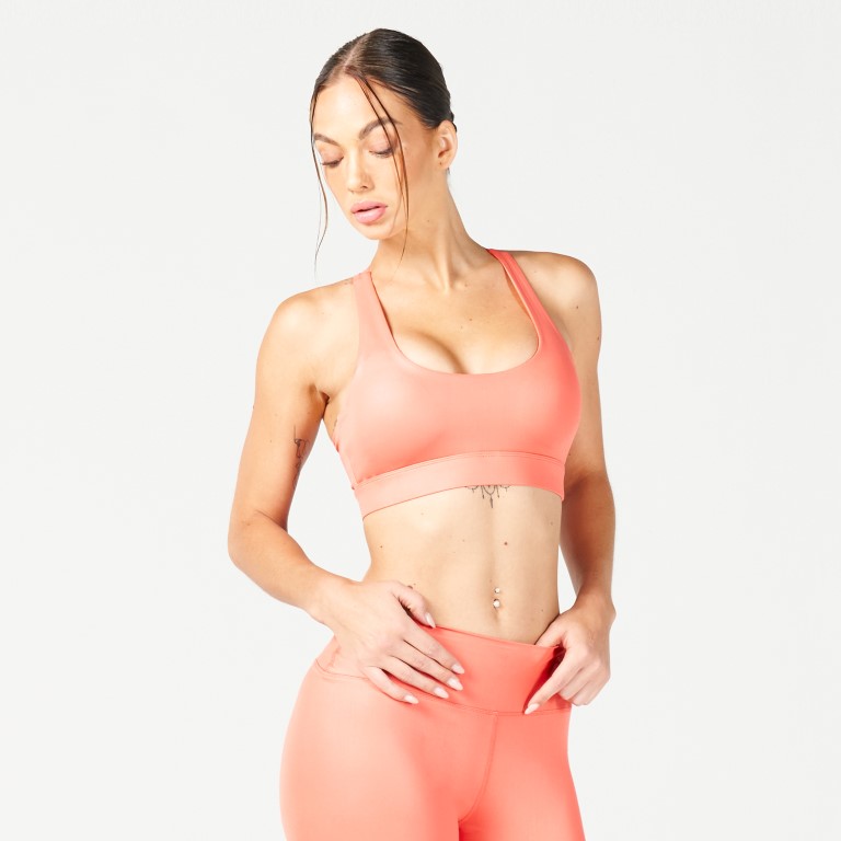 Glaze Sports Bra - Hot coral