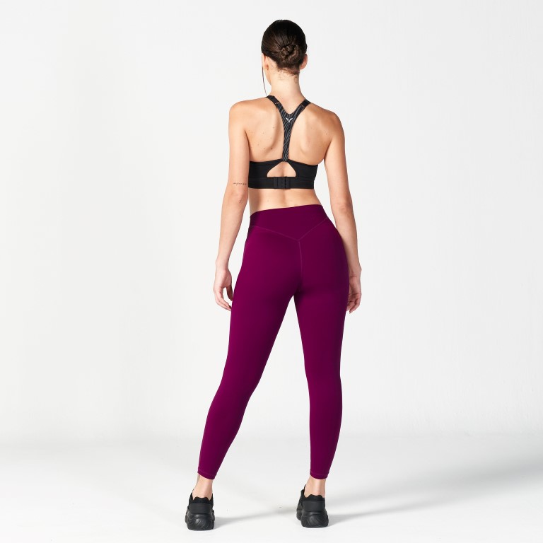 Core V-Cropped Leggings - Dark Purple