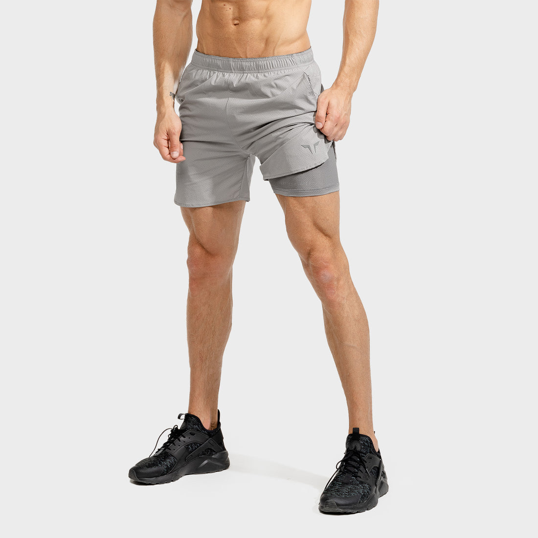 2-IN-1 DRY TECH SHORTS 2.0 - GREY