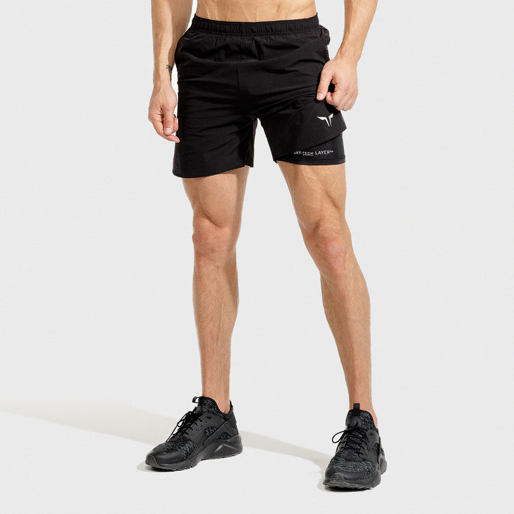 2-IN-1 DRY TECH SHORTS 2.0 - BLACK