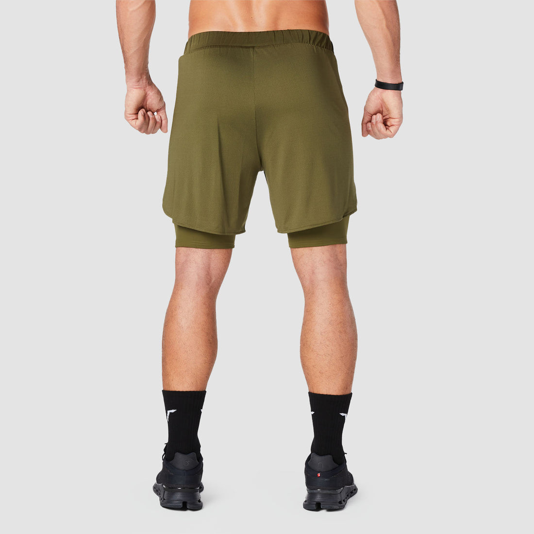 CORE MESH 2-IN-1 SHORTS - KHAKI