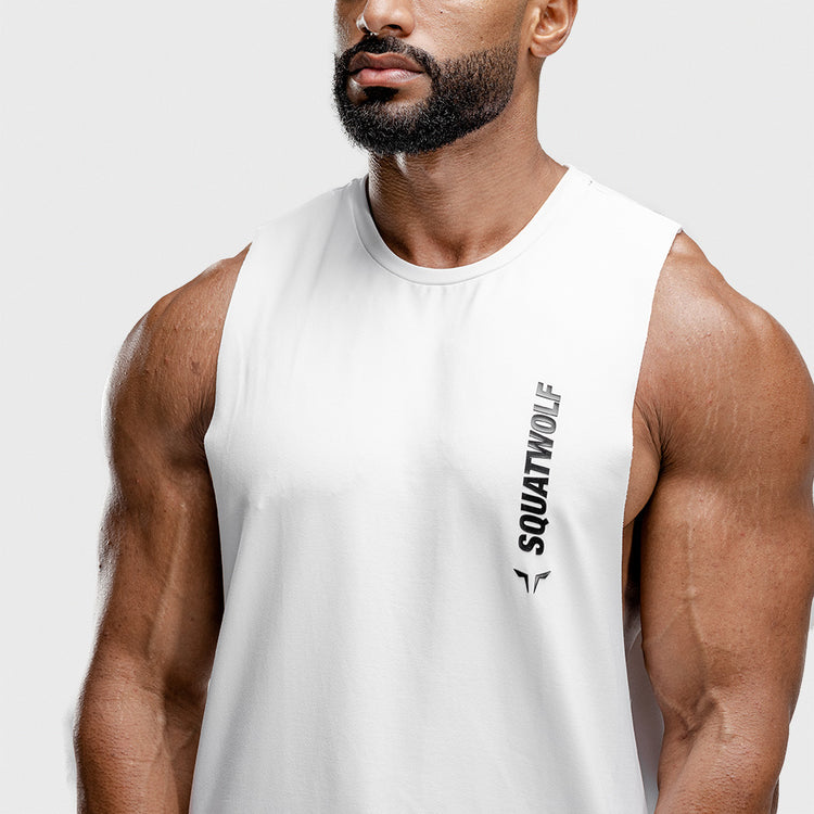 WARRIOR CUT-OFF STRINGER - PEARL WHITE