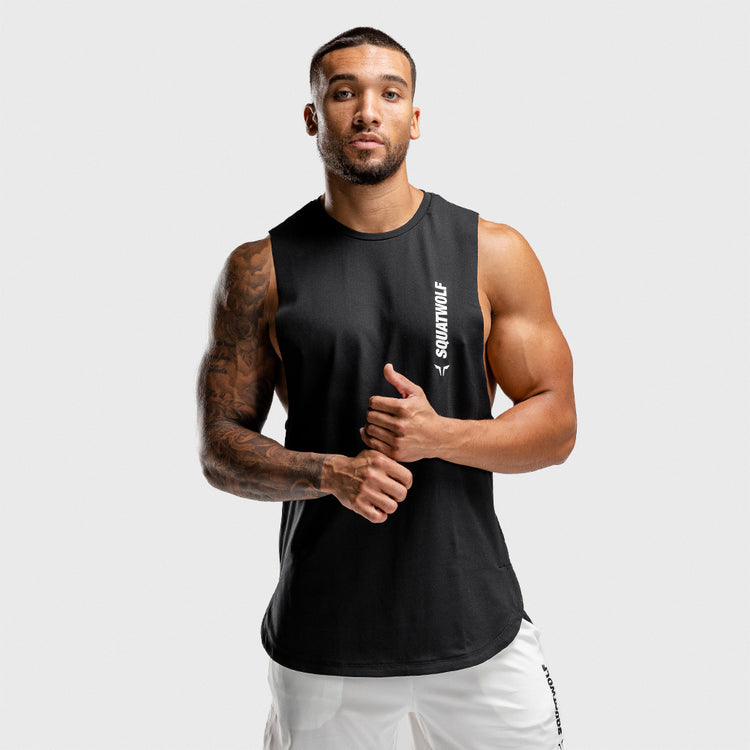 WARRIOR CUT-OFF STRINGER - BLACK